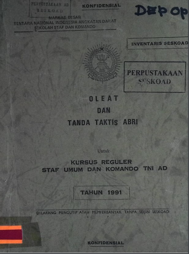 OLEAT DAN TANDA TAKTIS ABRI KURSUS REGULER STAF UMUM DAN KOMANDO TNI AD